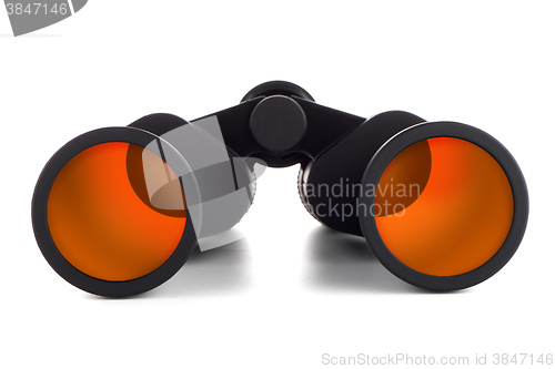 Image of Black binoculars isolated