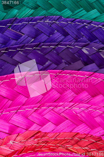 Image of Colorful background of woven straw