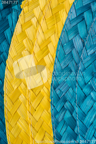 Image of Colorful background of woven straw