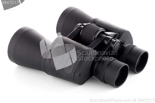 Image of Black binoculars isolated