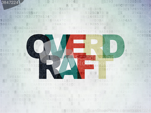 Image of Business concept: Overdraft on Digital Paper background