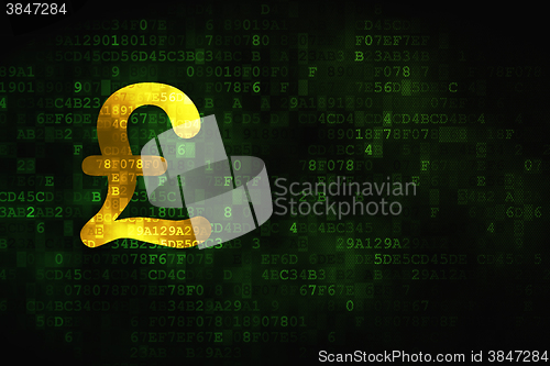 Image of Money concept: Pound on digital background