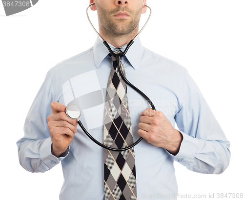 Image of Doctor with stethoscope, isolated