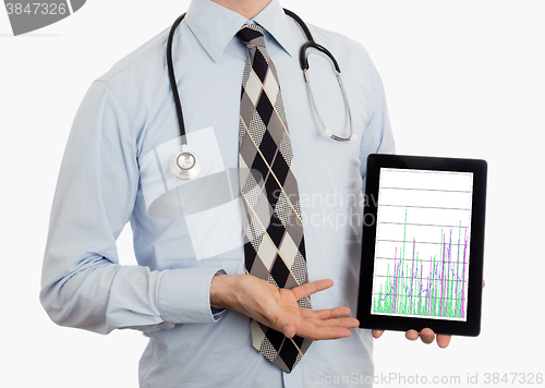 Image of Doctor holding tablet - Graph