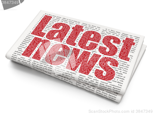 Image of News concept: Latest News on Newspaper background