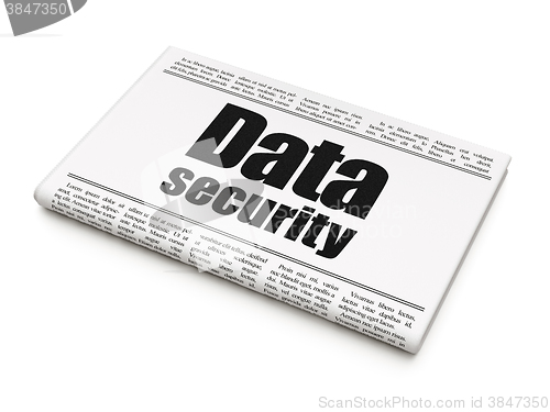 Image of Protection concept: newspaper headline Data Security