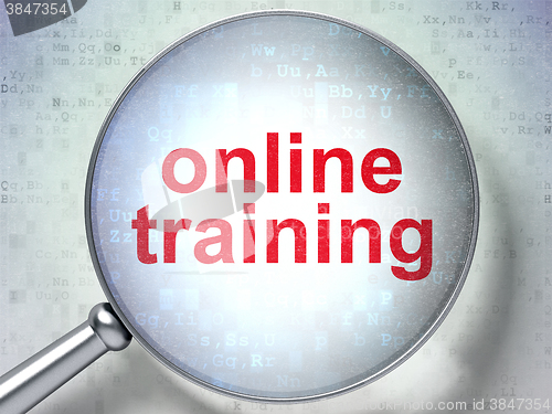 Image of Learning concept: Online Training with optical glass