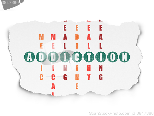 Image of Healthcare concept: Addiction in Crossword Puzzle