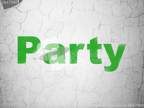 Image of Entertainment, concept: Party on wall background