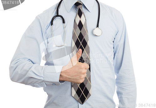 Image of Male doctor showing thumbs up