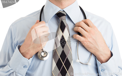 Image of Doctor with stethoscope, isolated