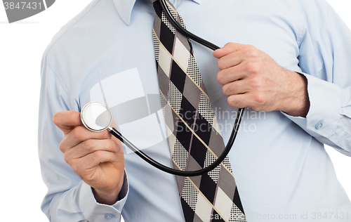 Image of Doctor with stethoscope, isolated