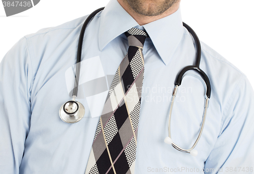 Image of Doctor with stethoscope, isolated