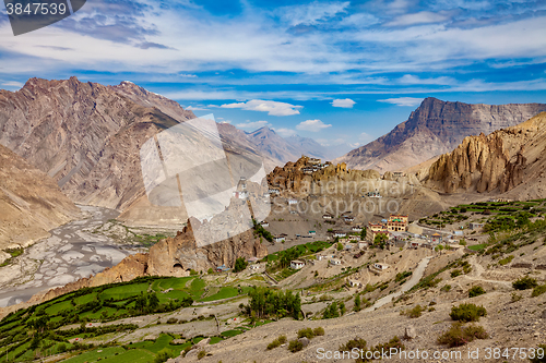 Image of Dhankar Gompa. India. Spiti Valley