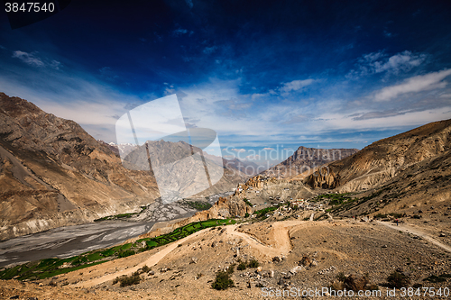 Image of Dhankar Gompa. India. Spiti Valley