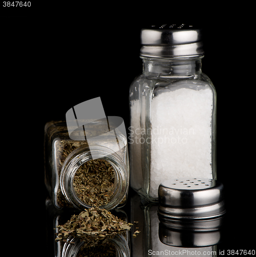 Image of  Salt and oregano shakers