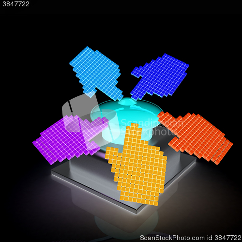 Image of Emergency Button 3d icon
