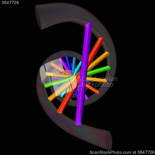 Image of DNA structure model