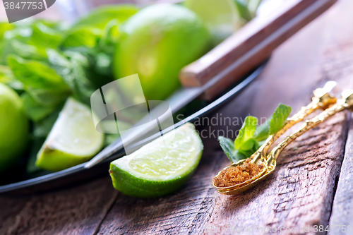 Image of mint and fresh limes