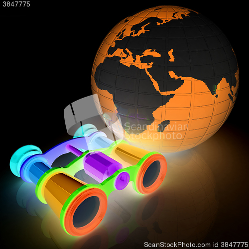 Image of Worldwide search concept with Earth