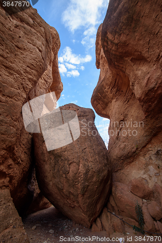 Image of Scenic landscape in Dades Gorges, Atlas Mountains, Morocco