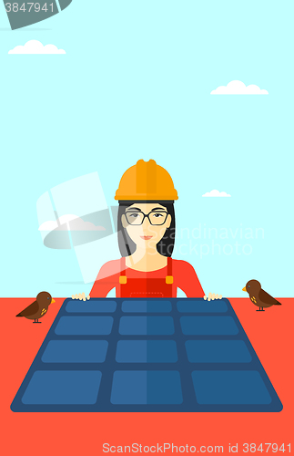 Image of Constructor with solar panel.