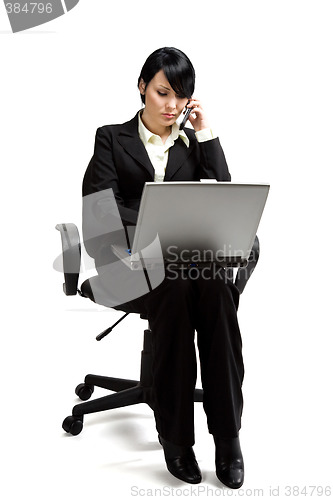 Image of Working businesswoman