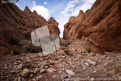 Image of Scenic landscape in Dades Gorges, Atlas Mountains, Morocco