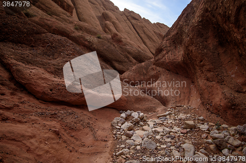 Image of Scenic landscape in Dades Gorges, Atlas Mountains, Morocco