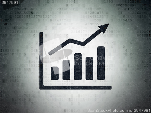 Image of News concept: Growth Graph on Digital Paper background