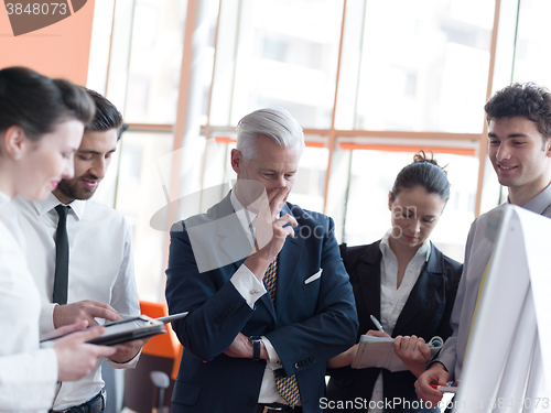 Image of business people group brainstorming