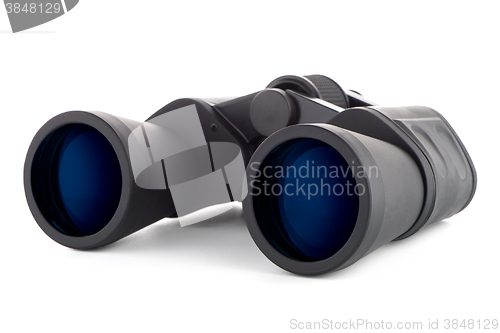 Image of Black binoculars isolated