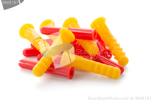 Image of Colorful plastic dowels