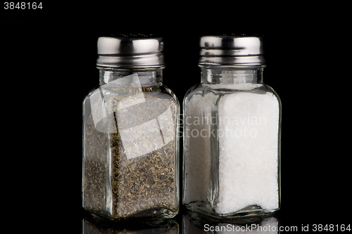 Image of  Salt and oregano shakers