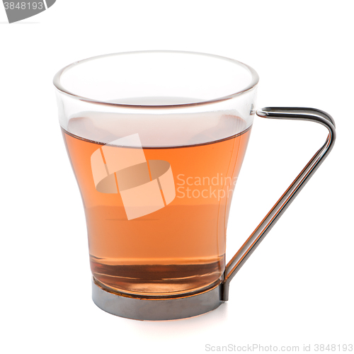 Image of Glass cup of black tea