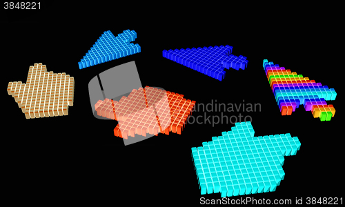 Image of Set of Link selection computer mouse cursor