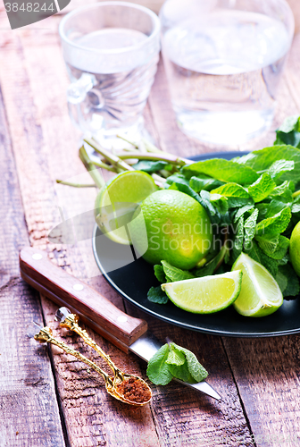 Image of mint and fresh limes