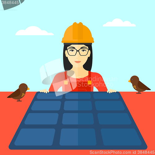 Image of Constructor with solar panel.