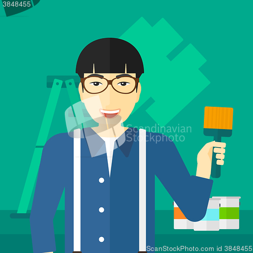 Image of Painter with paint brush.