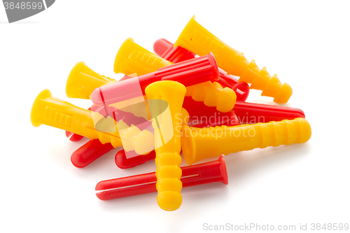 Image of Colorful plastic dowels