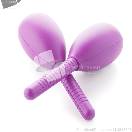 Image of Pair of purple maracas