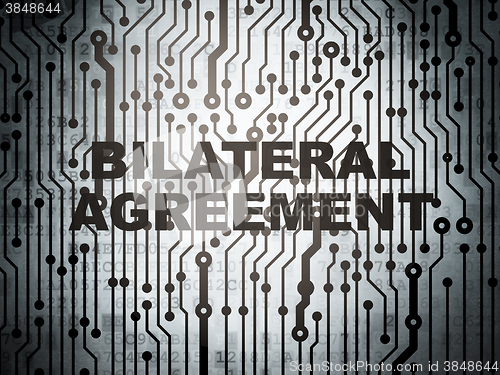 Image of Insurance concept: circuit board with Bilateral Agreement