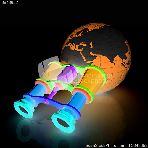 Image of binocular around earth