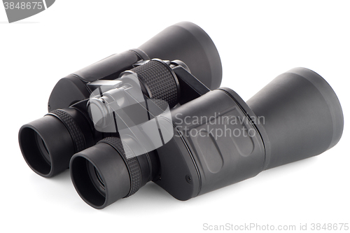 Image of Black binoculars isolated