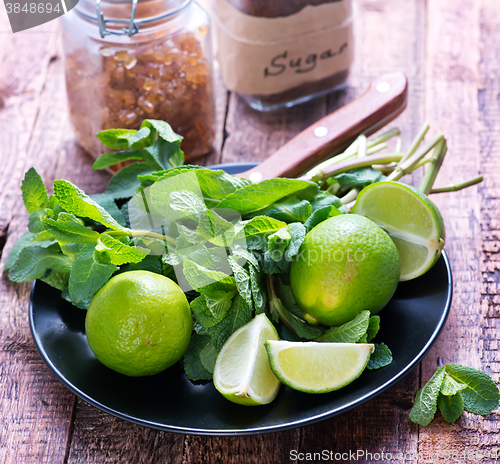 Image of mint and fresh limes