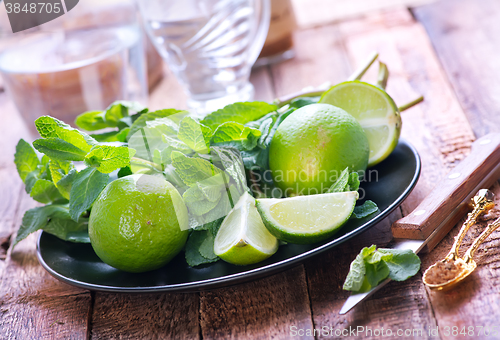 Image of mint and fresh limes