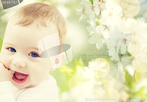 Image of closeup of happy baby boy 