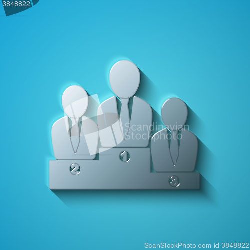 Image of Finance concept: flat metallic Business Team icon, vector