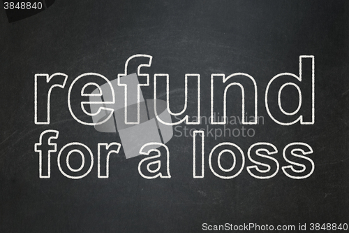 Image of Insurance concept: Refund For A Loss on chalkboard background