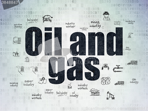 Image of Industry concept: Oil and Gas on Digital Paper background